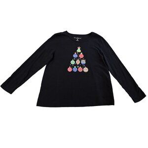 Women's Size Medium Long Sleeve Christmas T-Shirt, Excellent Condition